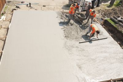Concrete Pour in Spring